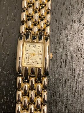 Paul Sebastian Silver- and Gold-Tone Link Bracelet Women's Watch Quartz
